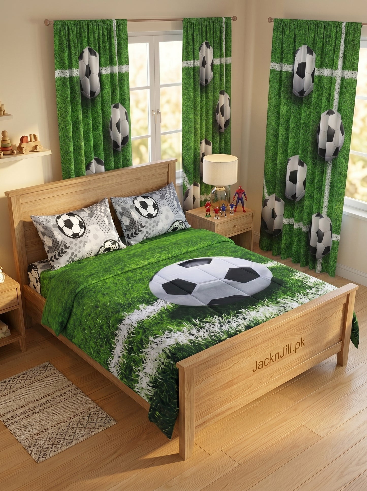 Soccer Champion Pitch Kids Bedsheet Set