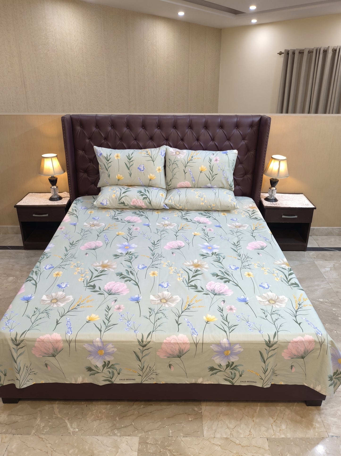 Premium Printed Bedsheet Set – Soft, Comfortable & Stylish Bedding C3