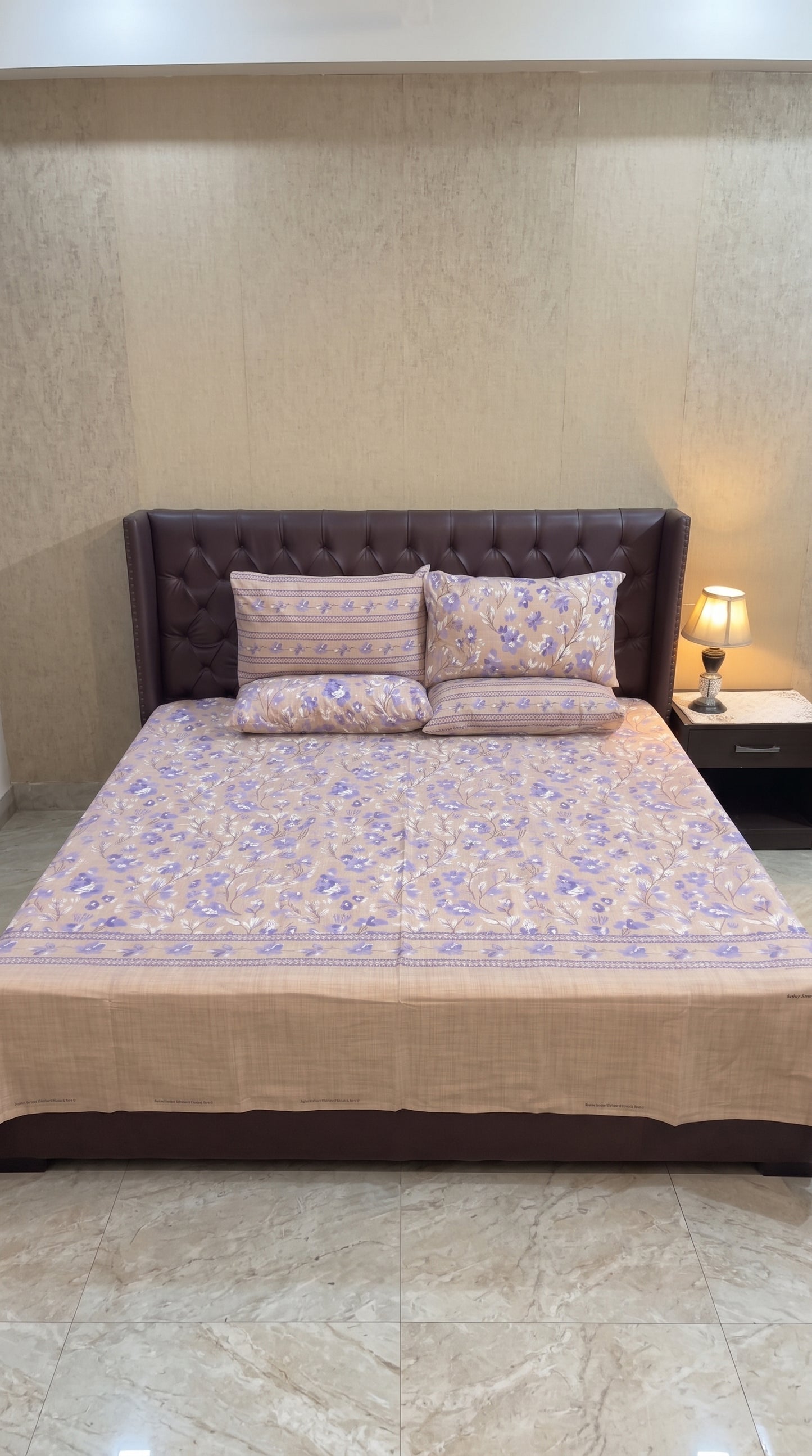 Premium Printed Bedsheet Set – Soft, Comfortable & Stylish Bedding C8