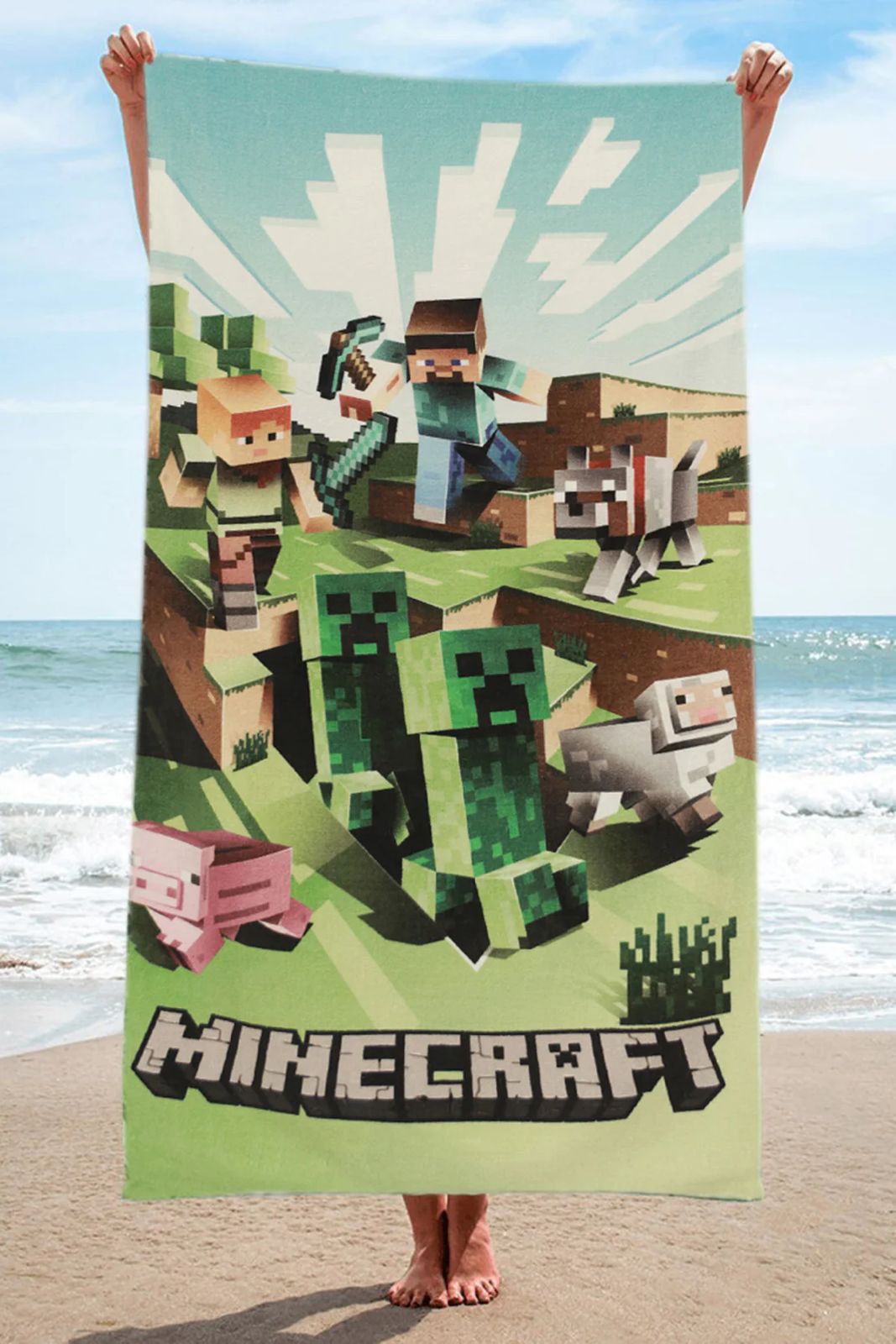 Minecraft discount beach towel