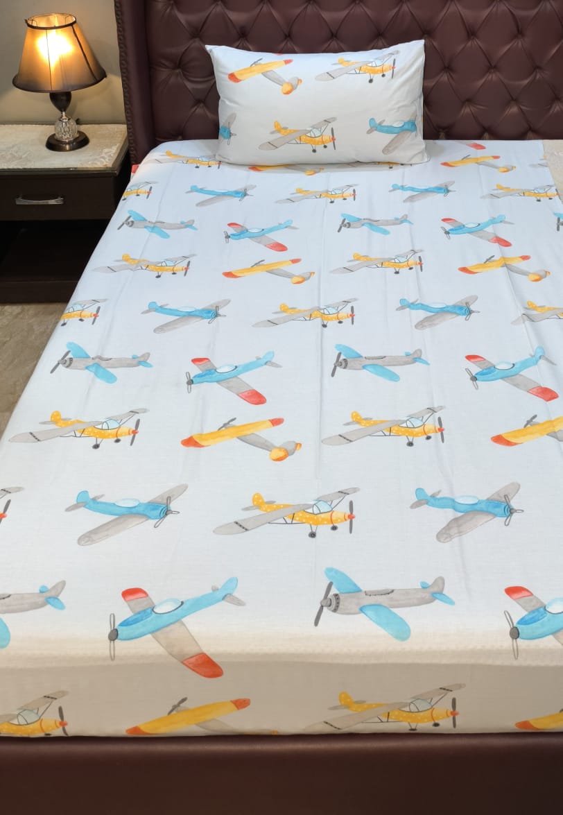 Helicopter Print Kids Bed Sheet – Kids Store Helicopter Print Kids Bed Sheet – Kids Store