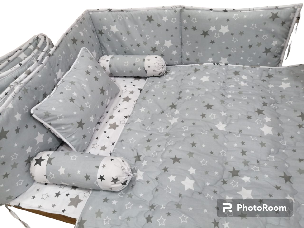 Starry grey baby Bedding Cot Set JH9 - Baby Cot