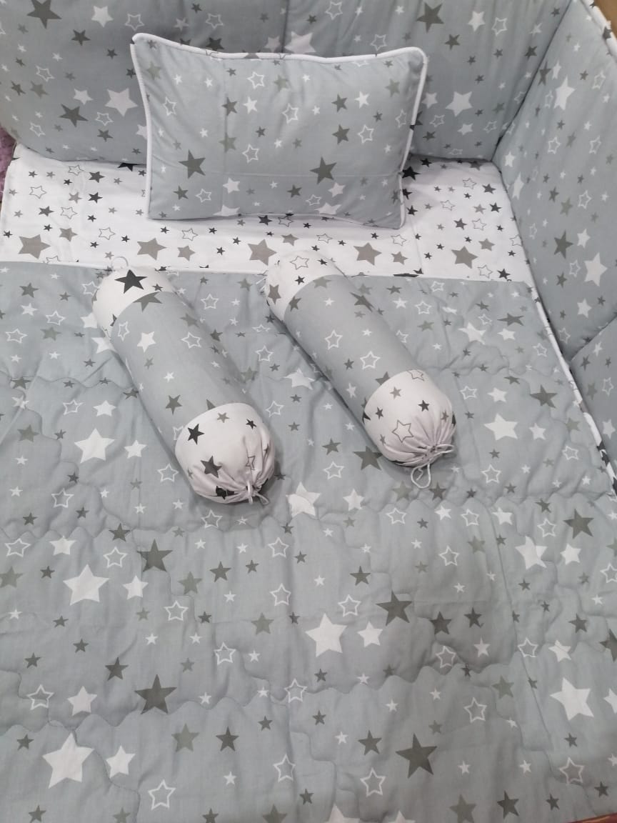 Starry grey baby Bedding Cot Set JH9 - Baby Cot