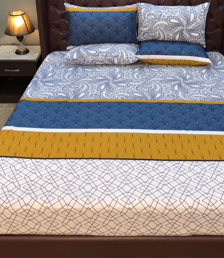 Printed Cotton Bed sheet B 011 - Bed Sheets