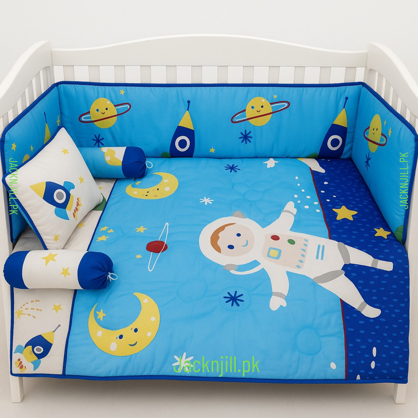 Astronauts Blue Crib & Cot Set