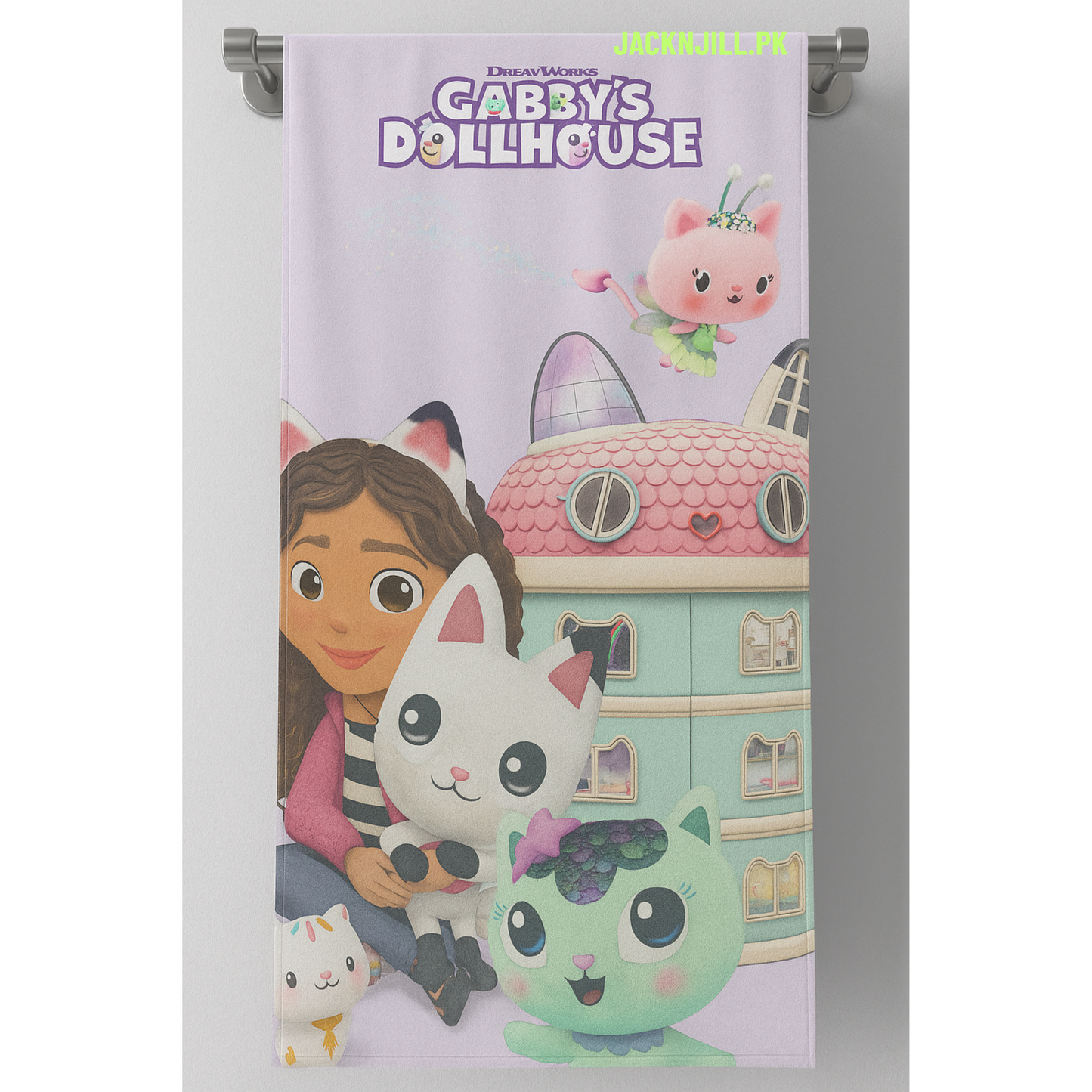 Gabby's Dollhouse Printed Bath Towel for kids