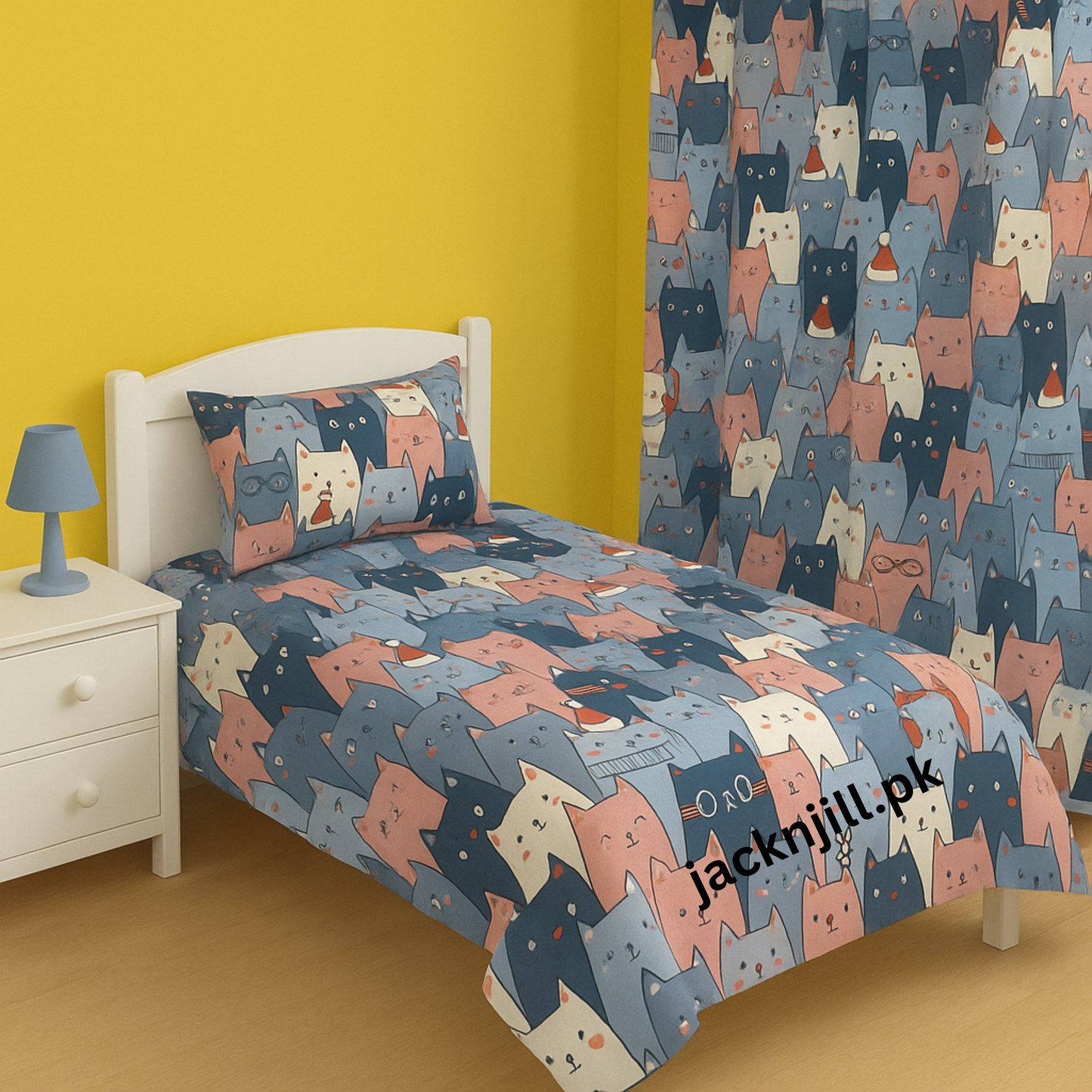 Kids Cool Cat Character Bedsheet