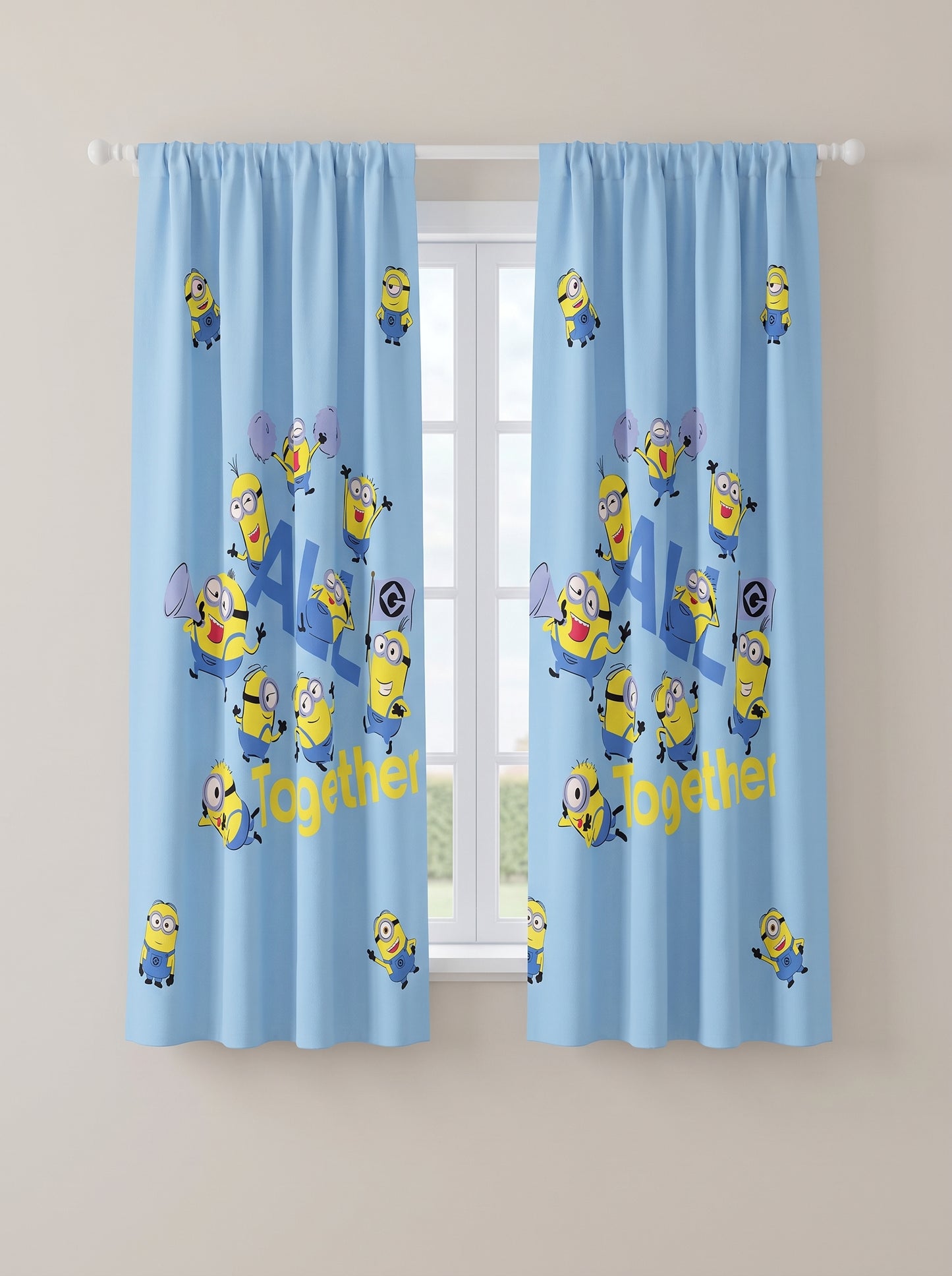 Minions Together Kids Room Curtains