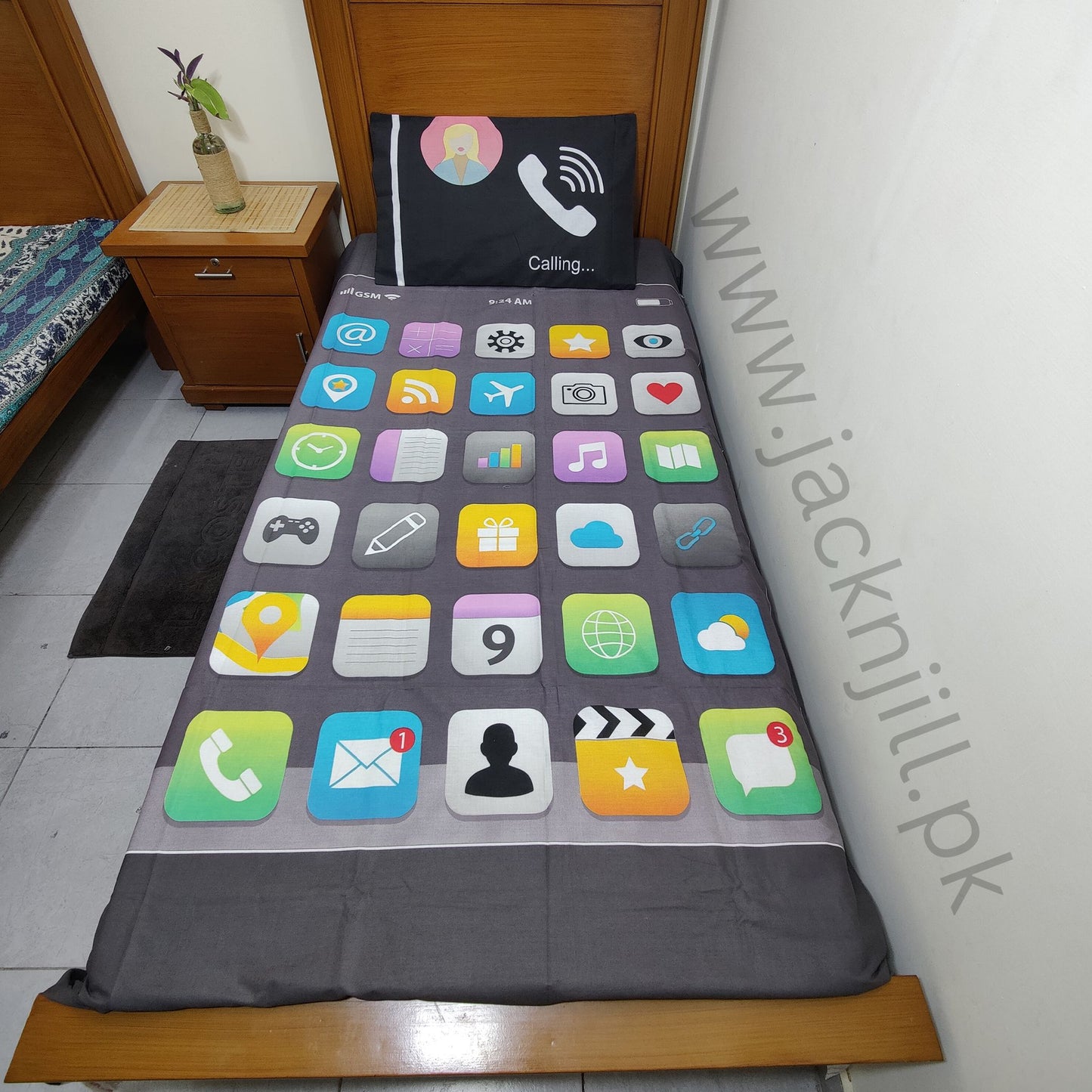 mobile phone bedsheet