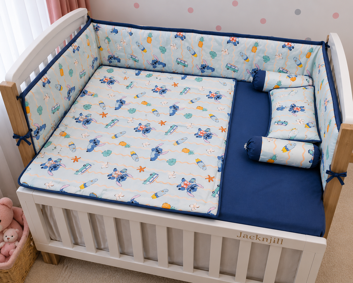Stitch Character Baby Crib Cot Set