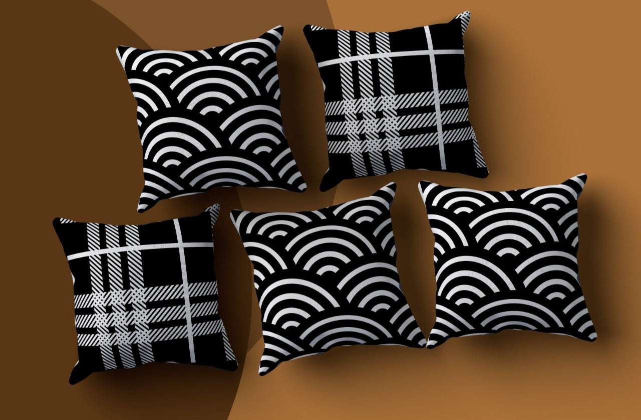 Digital Printed 5 Pieces Cushion Cover 7898