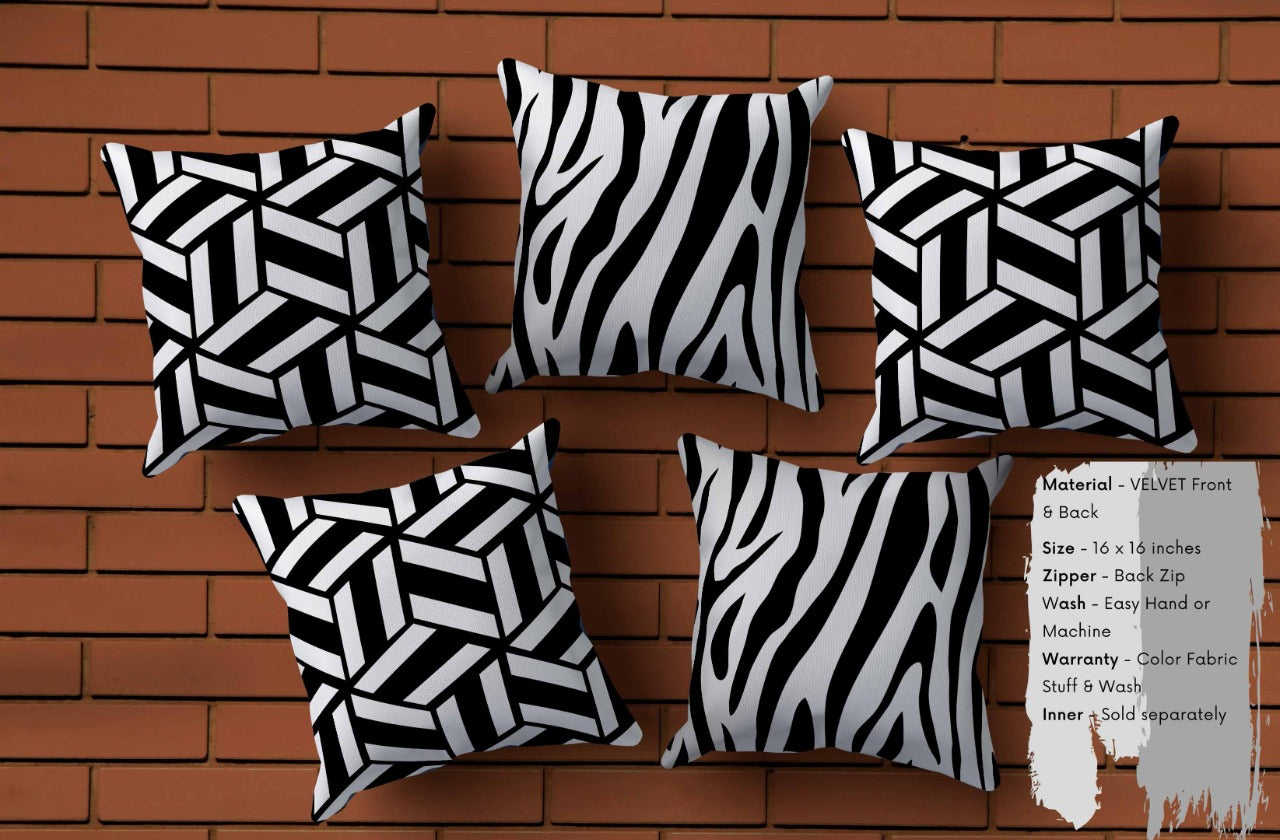 Digital Printed 5 Pieces Cushion Cover 7902