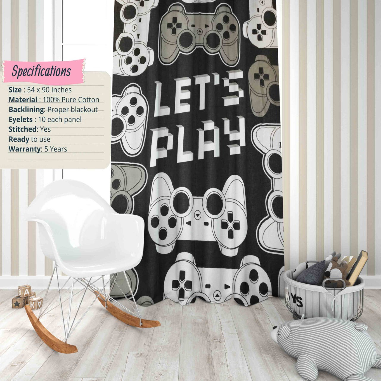 Kids Glow in The Dard Cotton Curtain 7863 - Kids Curtain
