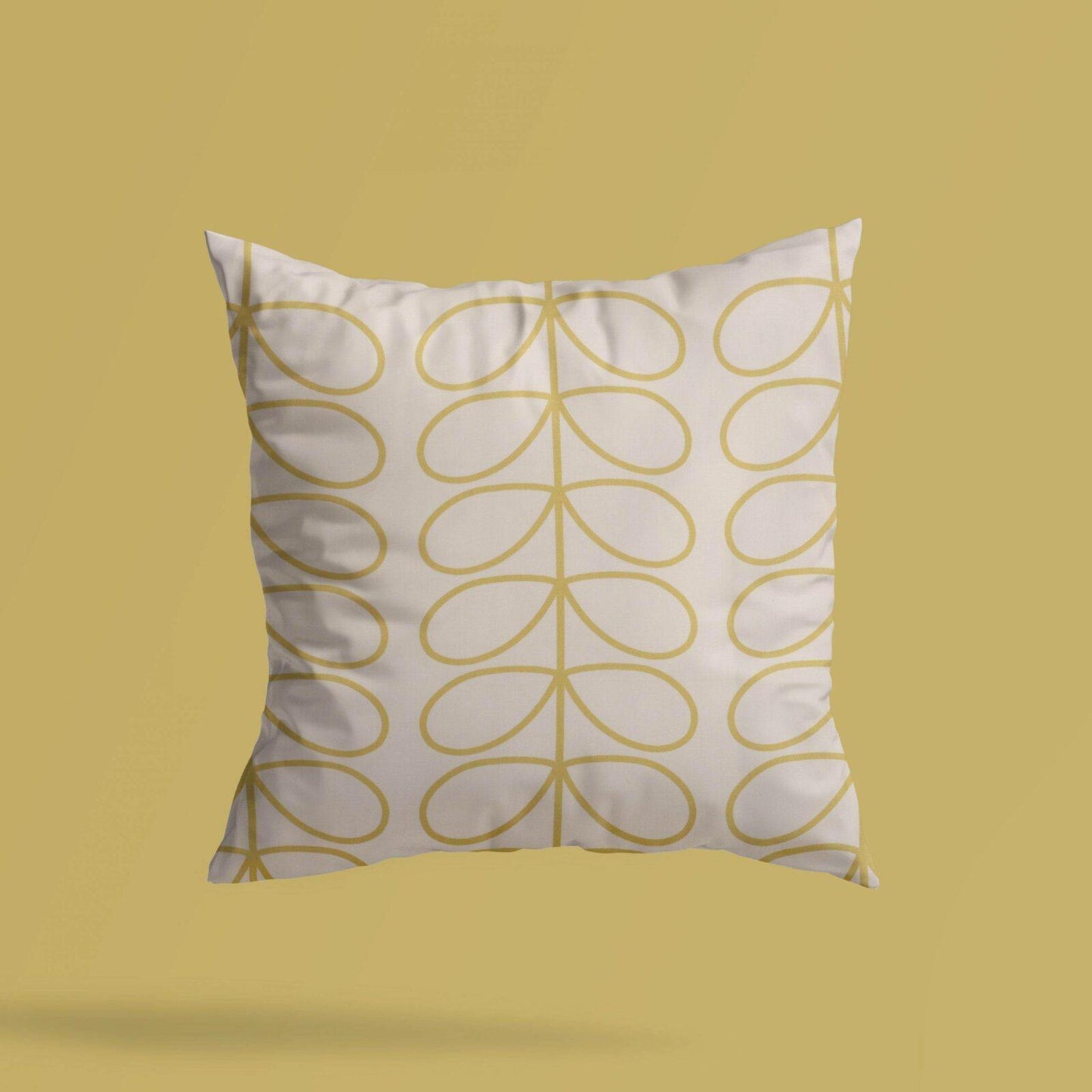 Yellow Leaves White Cushion Cover 5 Pieces - Cushion Cover