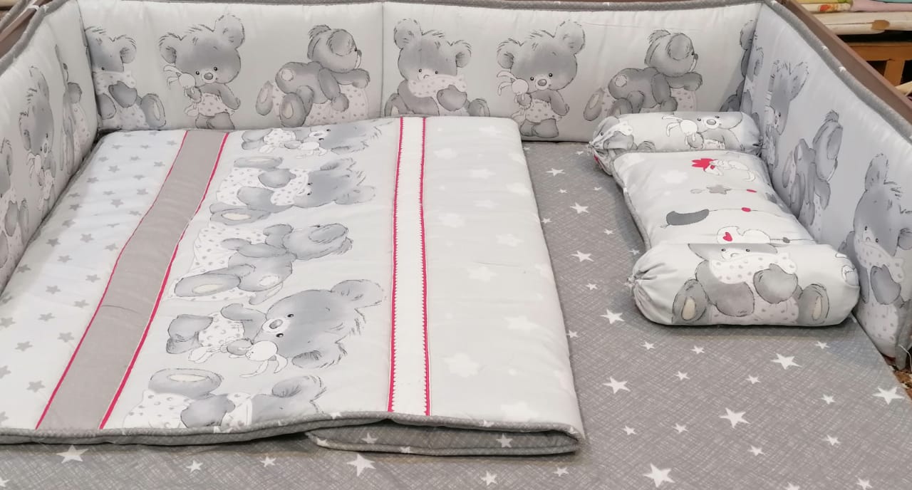 Starry Bear Baby Cot Set
