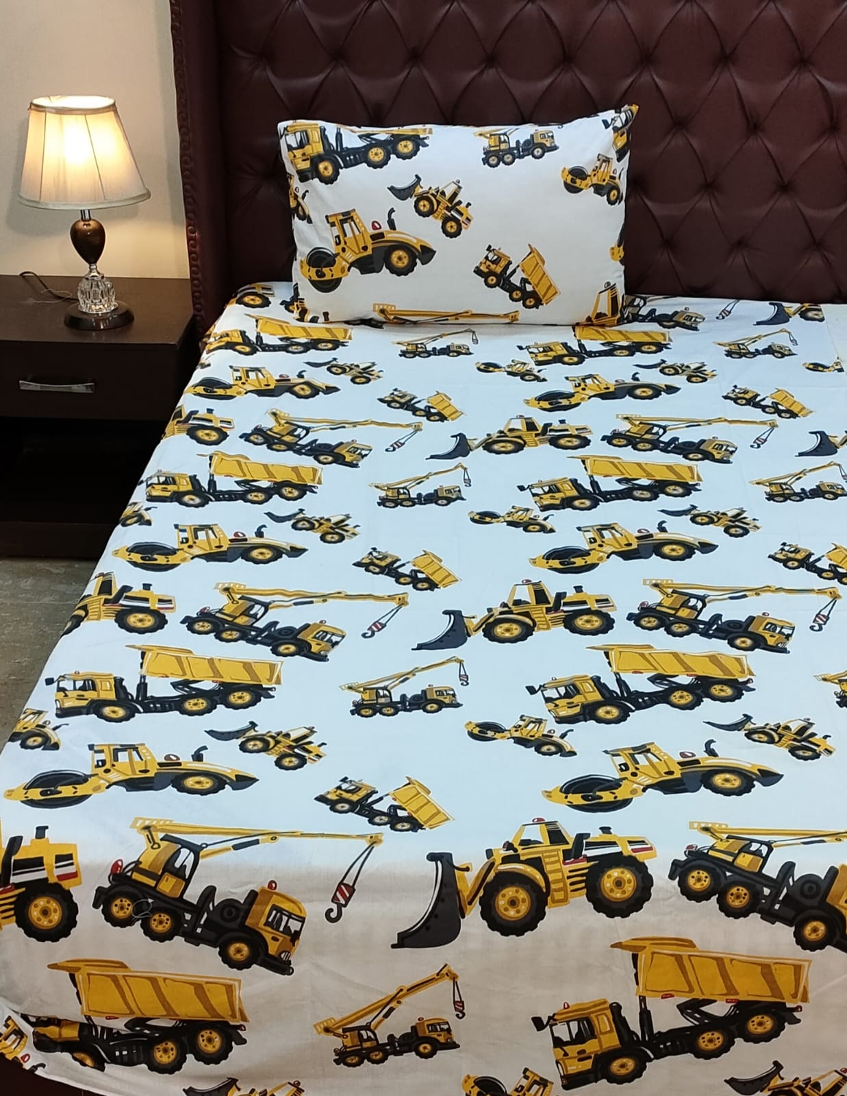 Truck Featured Cotton Bedsheet