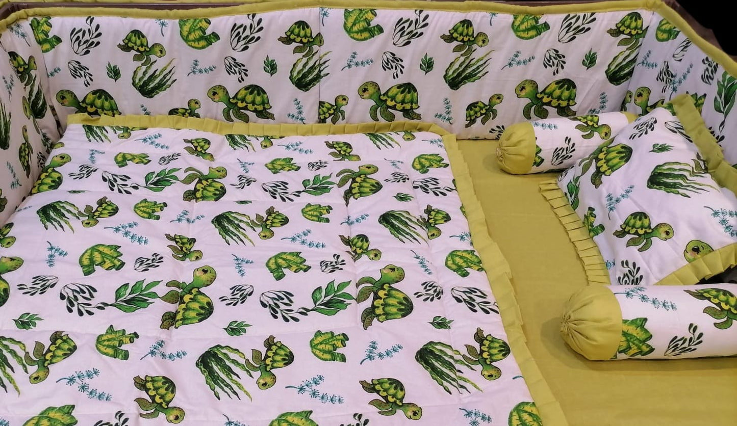 Turtle Featured Baby Cot Set - Baby Cot