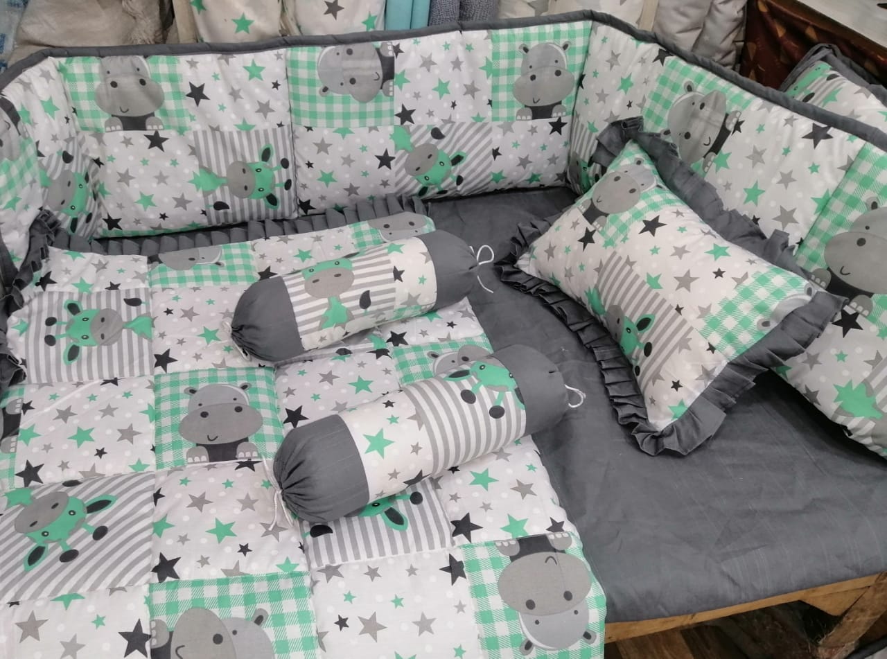 Cartonic Rhino Baby Cot Set - Baby Cot