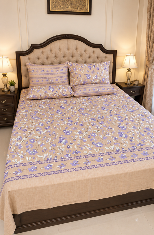 Premium Printed Bedsheet Set – Soft, Comfortable & Stylish Bedding C9
