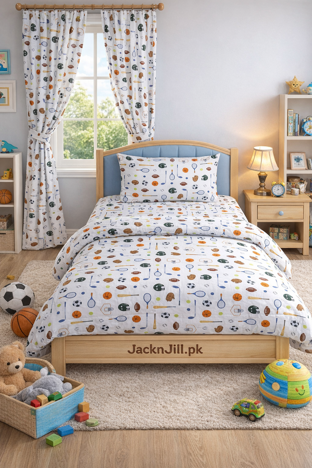 All-Star Sports Organic Bedsheet set with comforter and Cover
