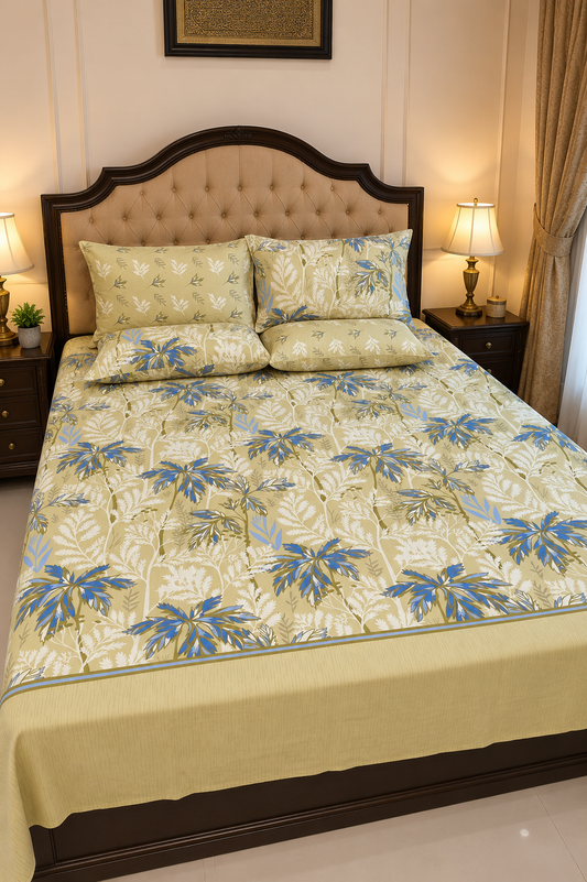 Premium Printed Bedsheet Set – Soft, Comfortable & Stylish Bedding C12