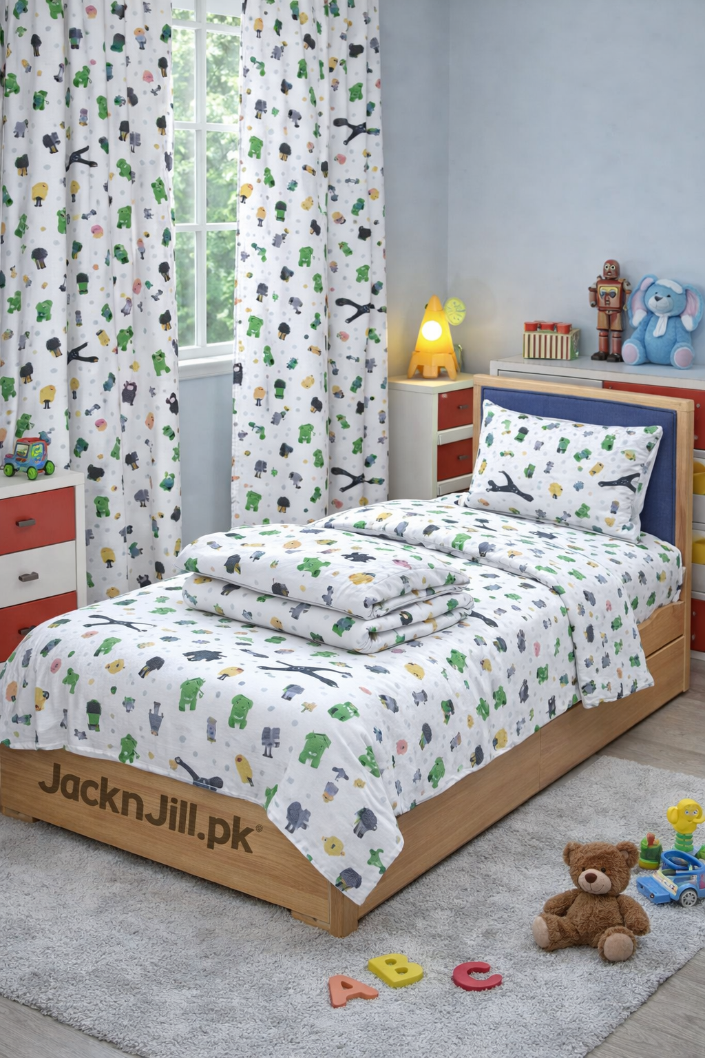 Organic Minecraft Kids Bedsheet Set-boys bedroom Theme bedding
