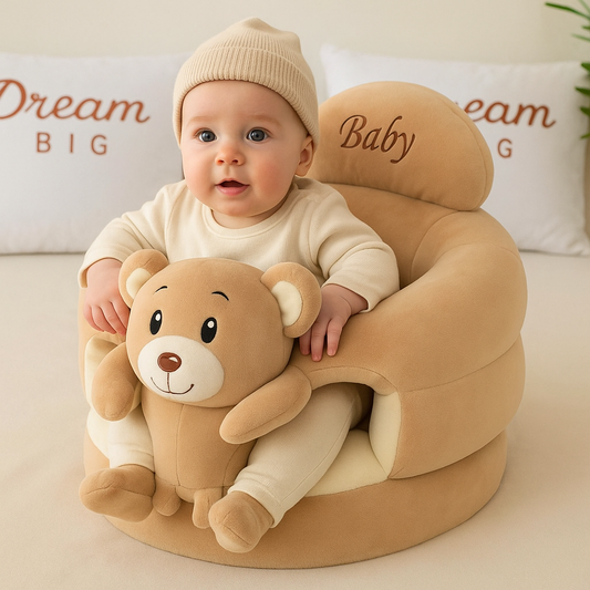 Brown Teddy Baby Floor Seat
