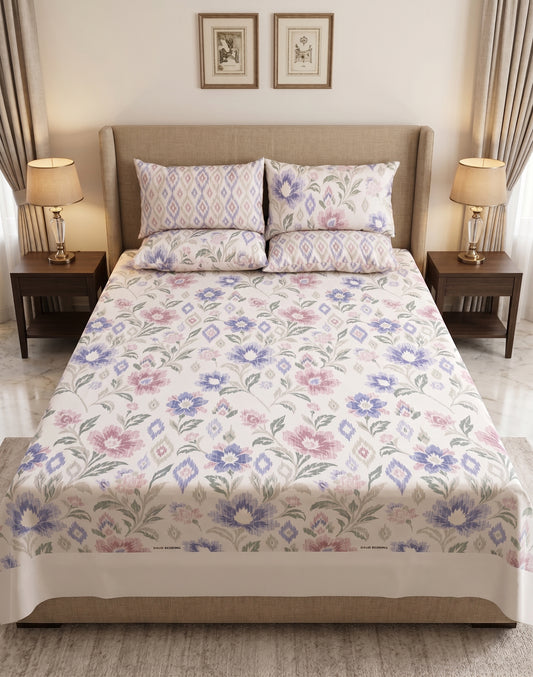 Premium Printed Bedsheet Set – Soft, Comfortable & Stylish Bedding C1