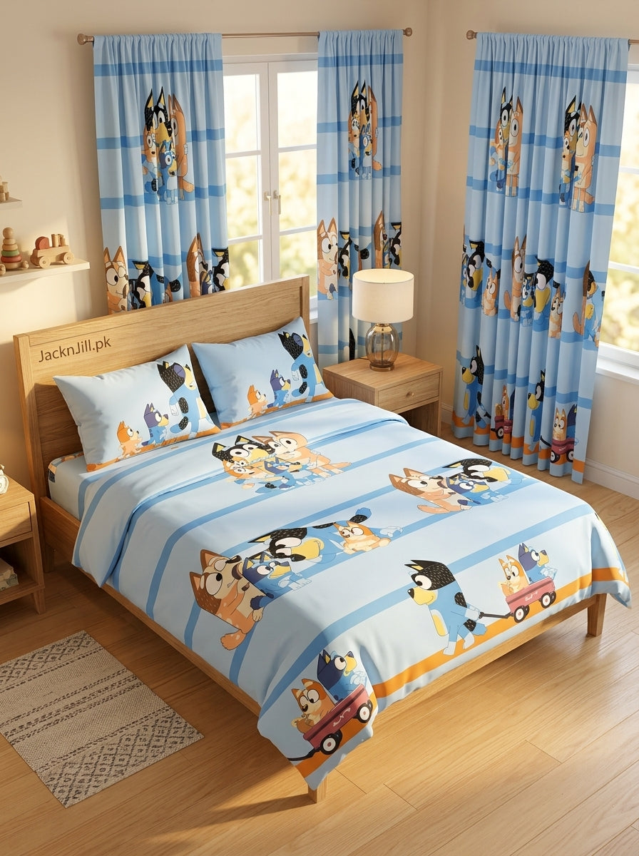 Bluey and Bingo Kids Bedsheet Set
