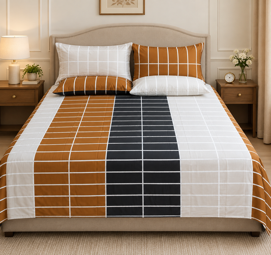 Premium Printed Bedsheet Set – Soft, Comfortable & Stylish Bedding C15