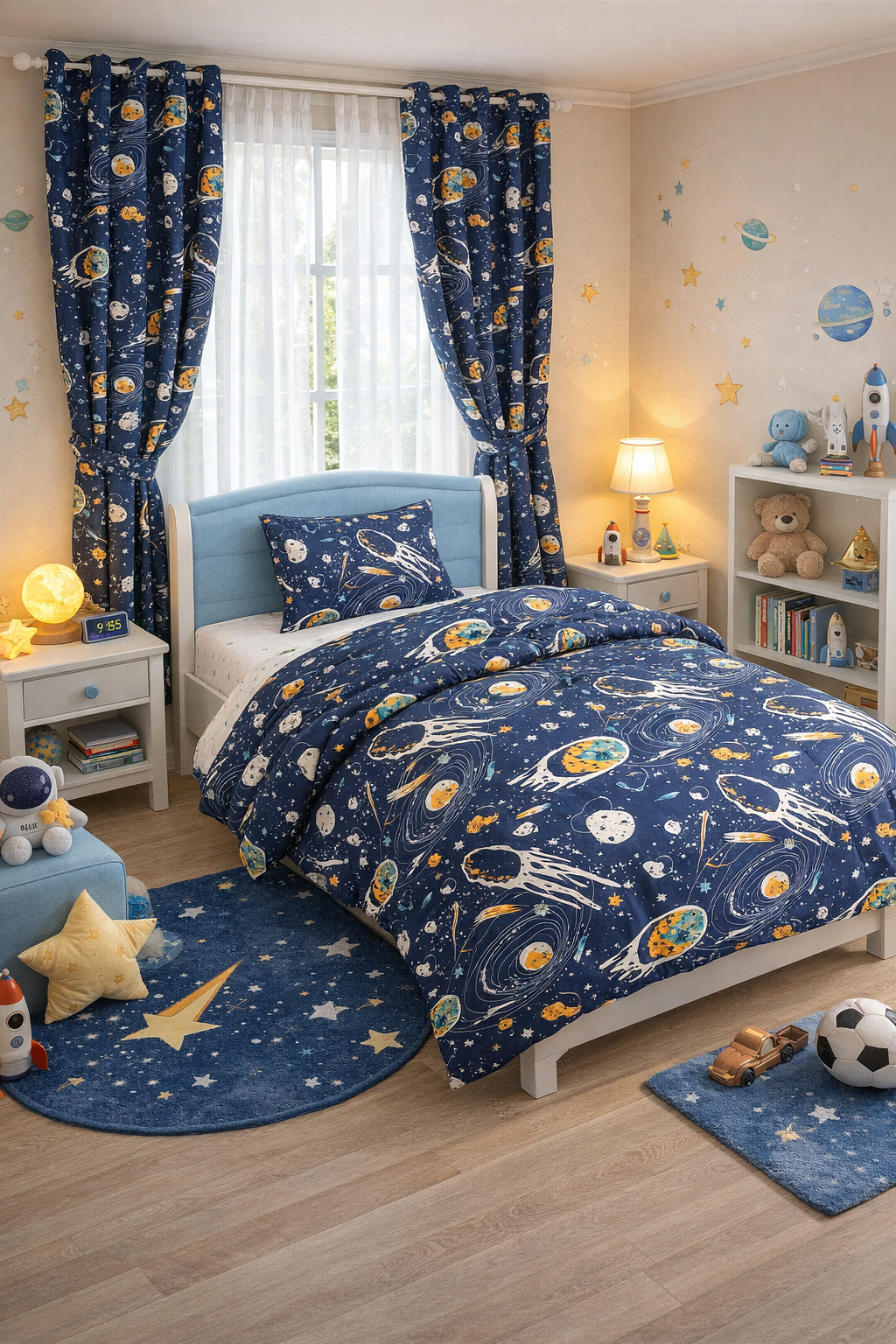 Galaxy of Astroids Kids Bedsheet Set

