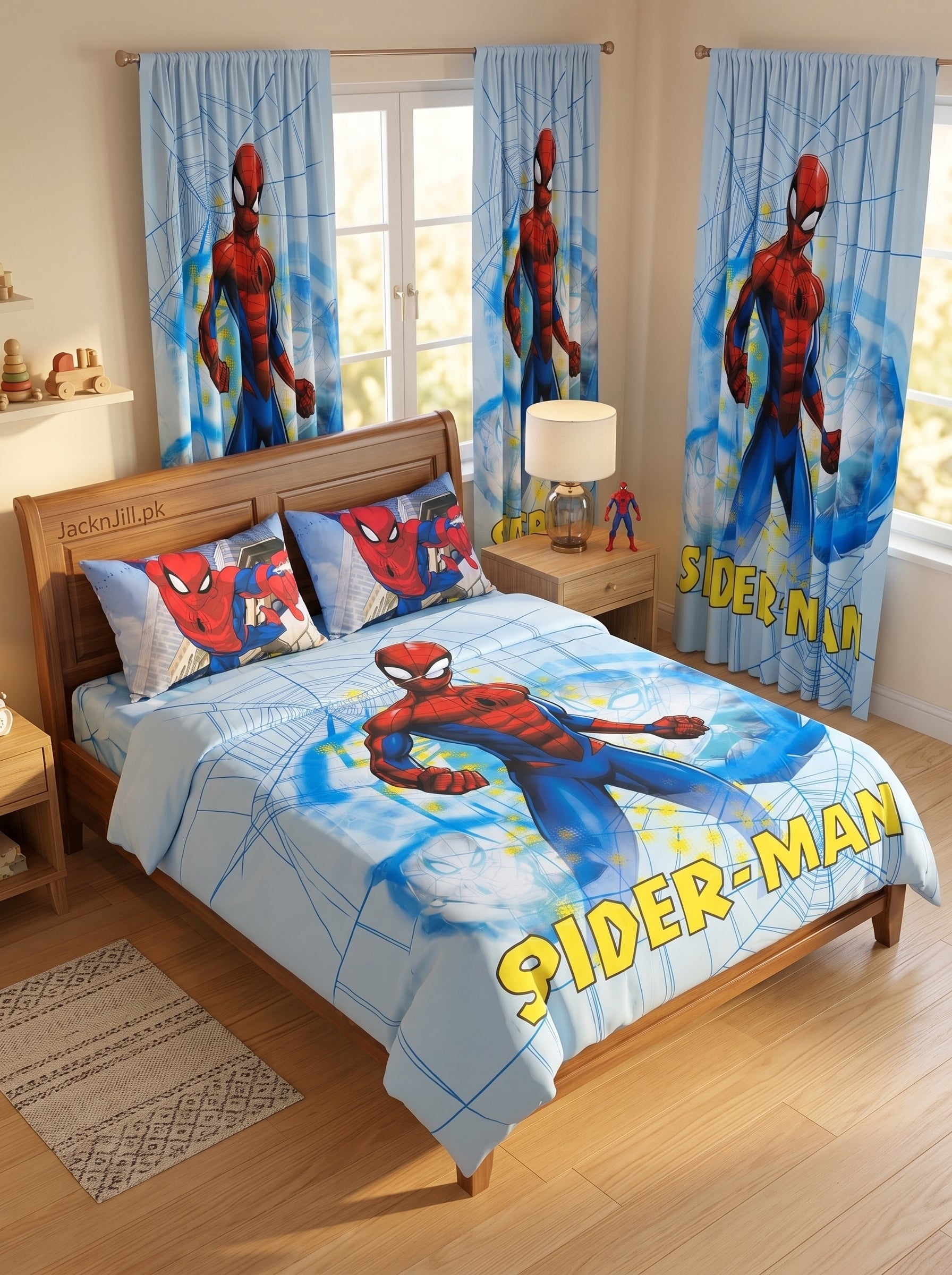 Spiderman in Action Kids Bedsheet Set