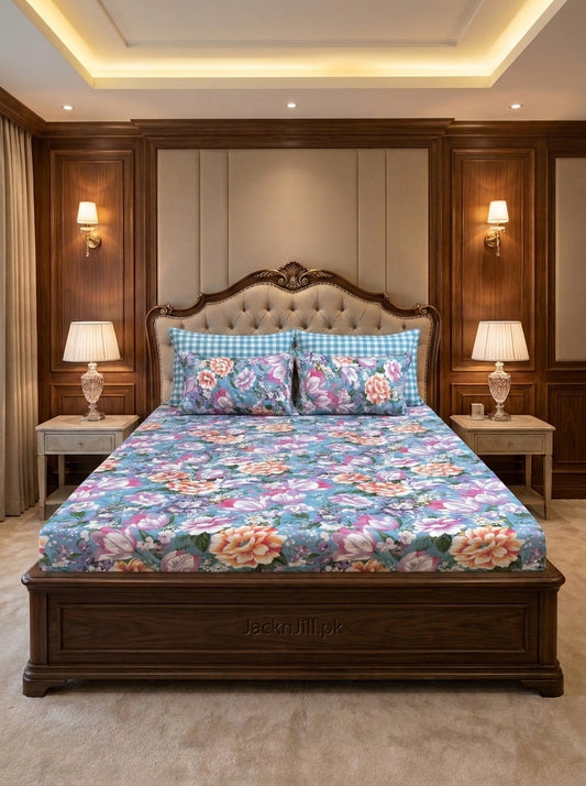 Traditional Designs Export Quality Cotton Bedsheet Floral