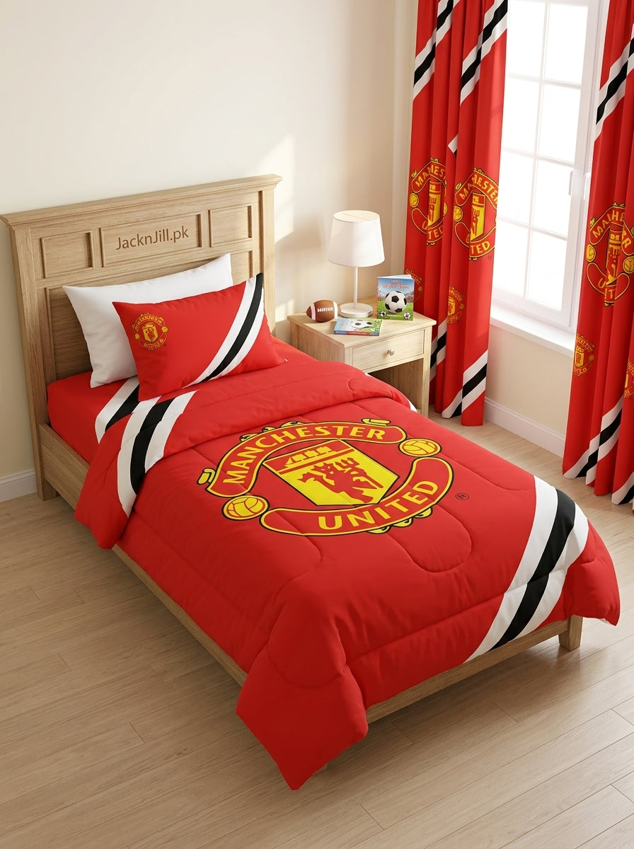 Manchester United Red Kids Bedsheet Set