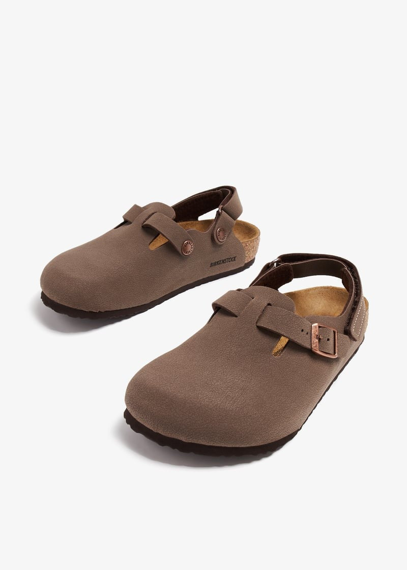 Birkenstock Suede Clogs Dark Brown
