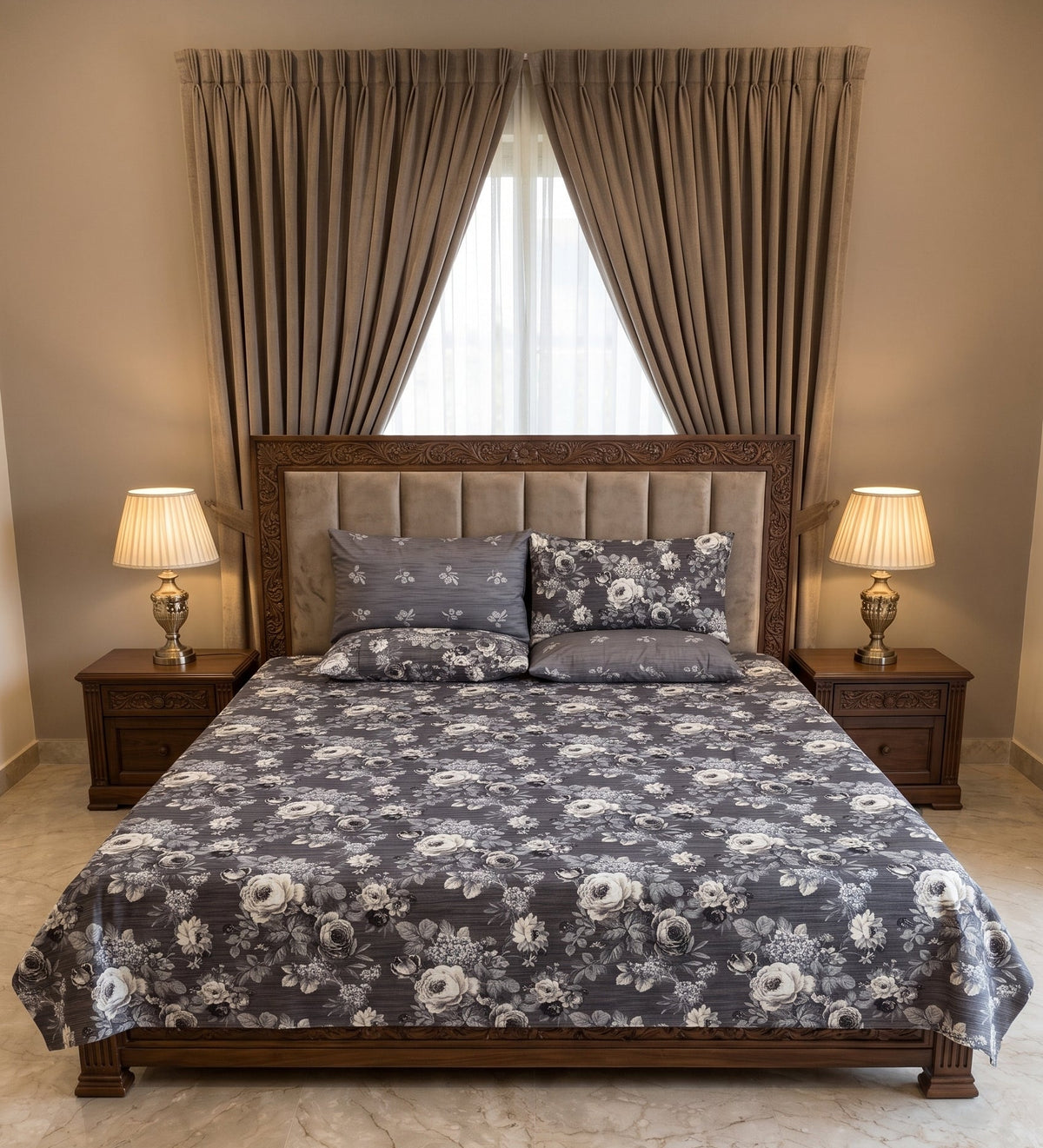 black white floral bed sheet set ith comforter duvet and quilt