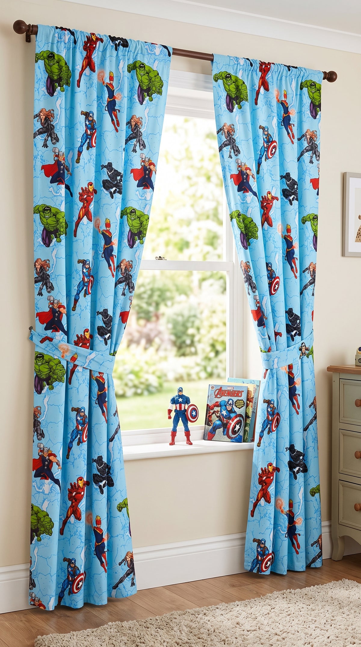 Super Heroes Crtains for Kids Room