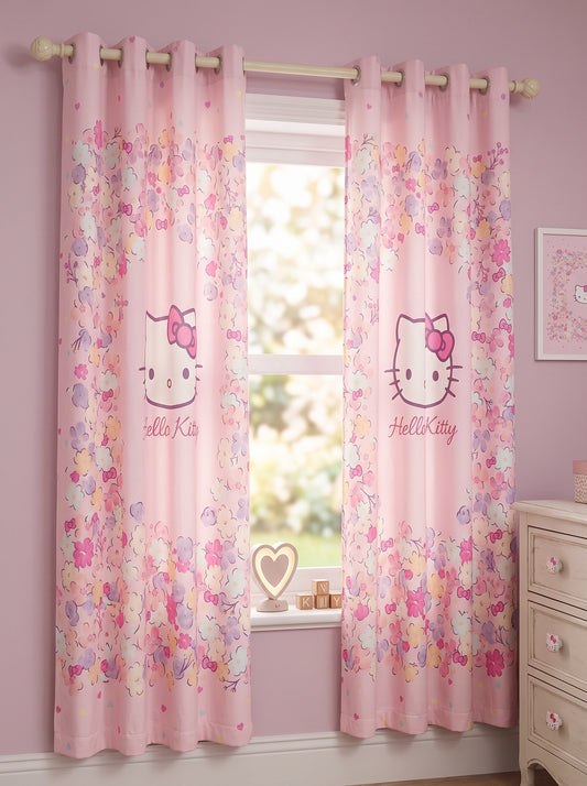Sketchy Hello Kitty Curtains for Kids Room
