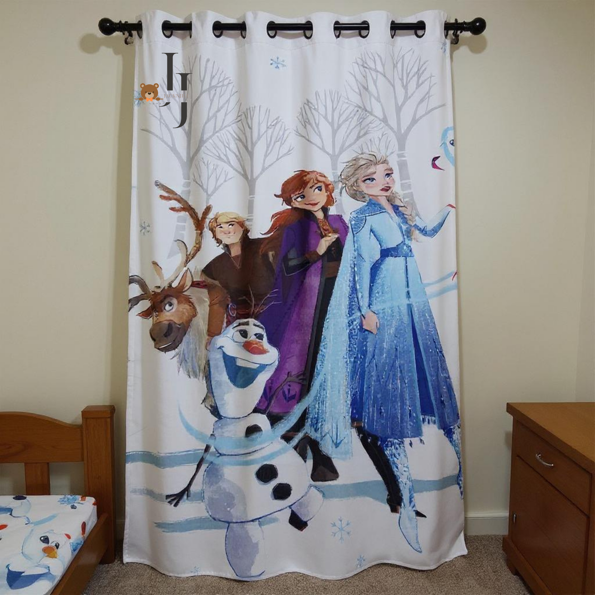 Asla Anna Frozen White Kids Bedsheet