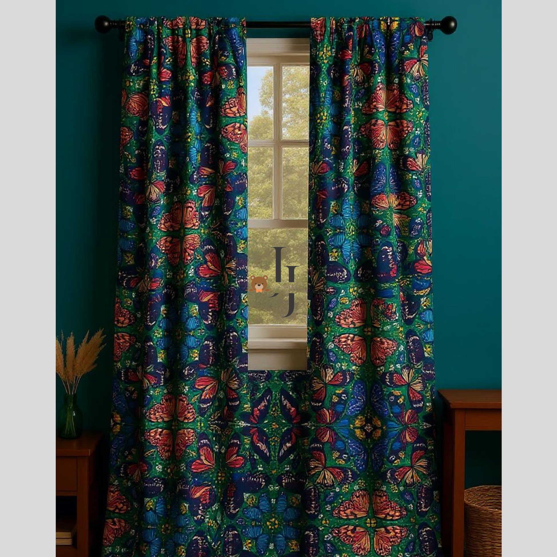 Butterflies Floral Green Bedsheet-Percale
