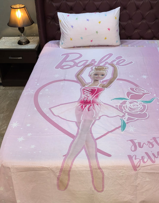 BARBIE DANCING KIDS BEDSHEET -  Bed Sheets