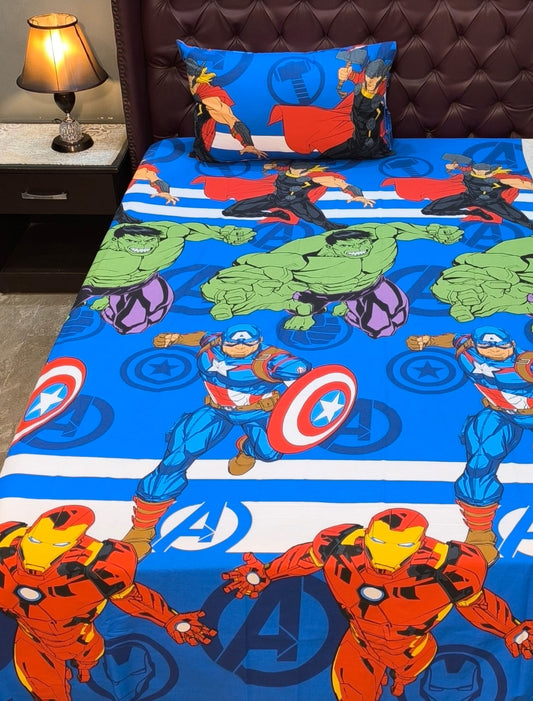 MARVEL CHARACTERS KIDS BEDSHEET 0022 -  Bed Sheets