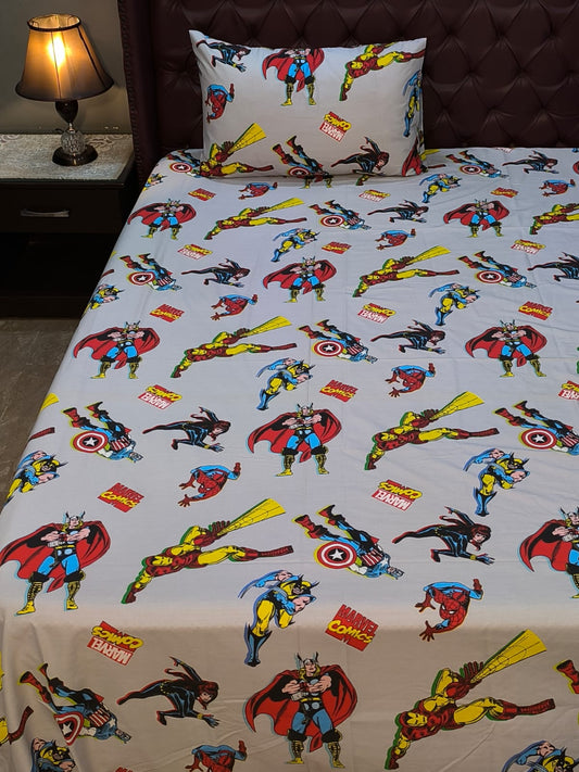 ALL CHARACTERS OF MARCEL COMIC KIDS BEDSHEET