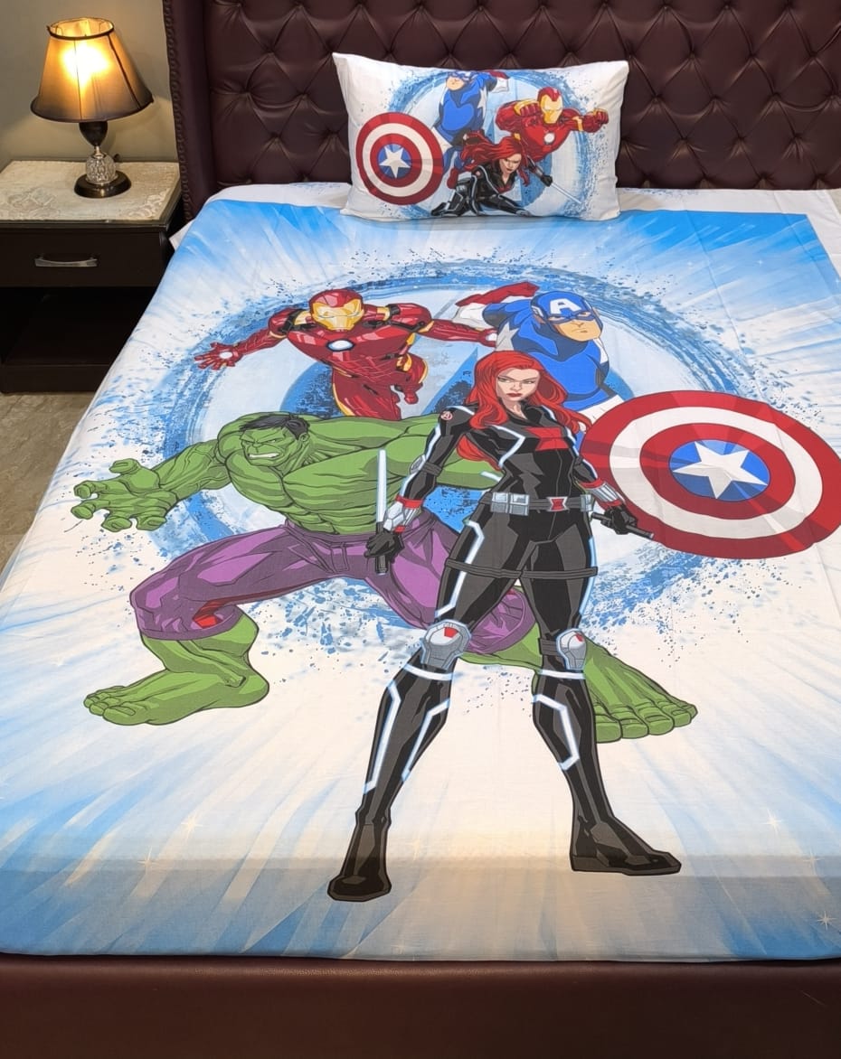 Avengers Print Kids Bed Sheet -  Bed Sheets