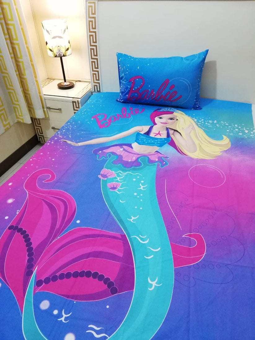 Kids Mermaid Print Cotton Curtain 7867