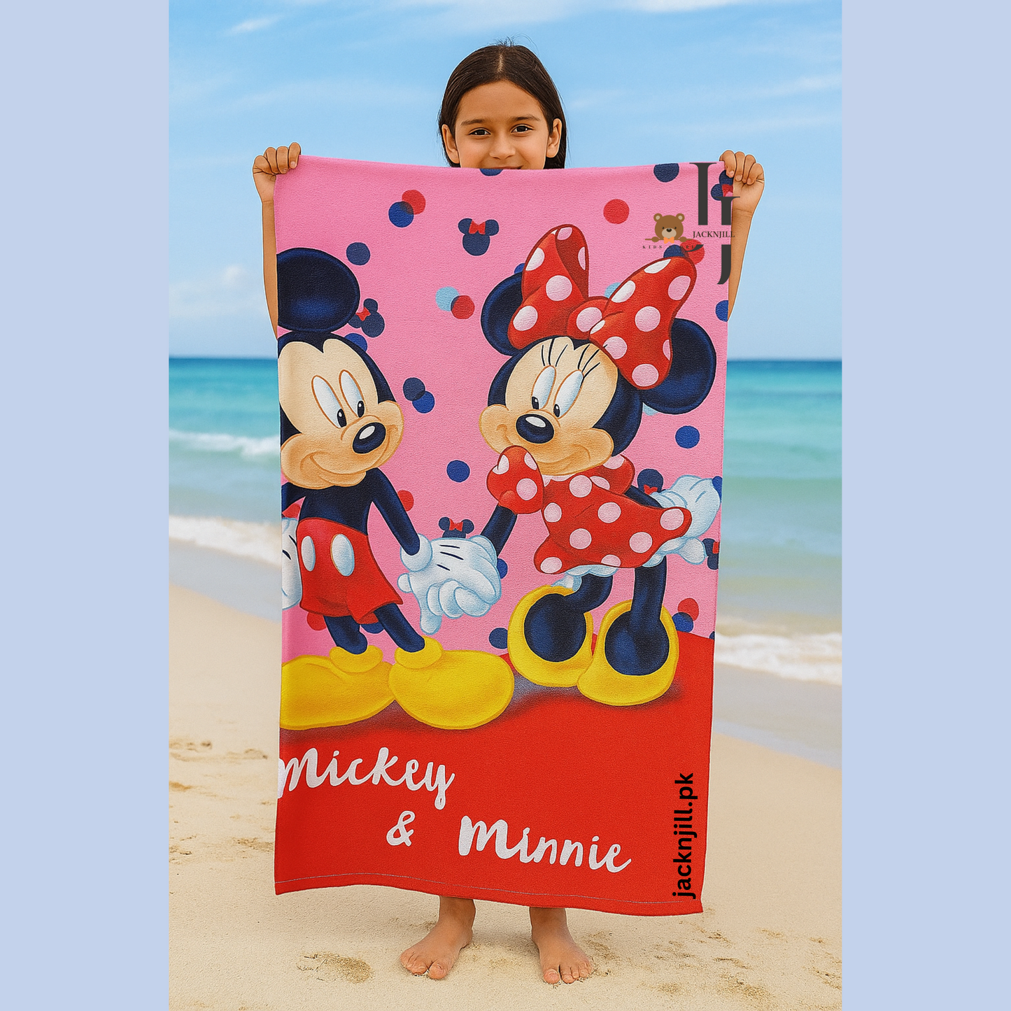 Mickey And Minnie Kids Bath Towel