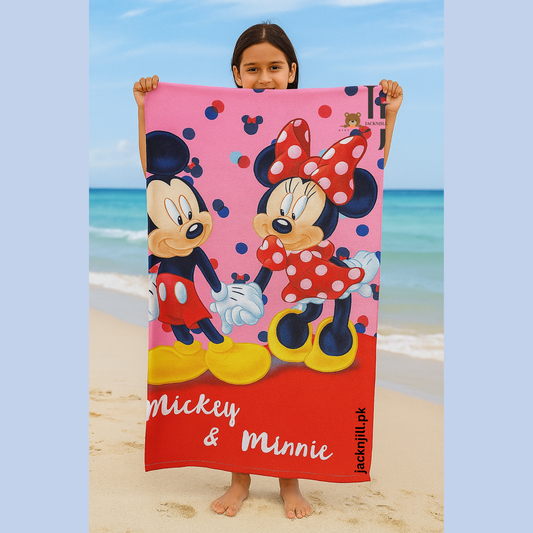 Mickey And Minnie Kids Bath Towel