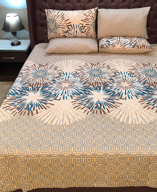 Fire Crackers Cotton Printed Bedsheet