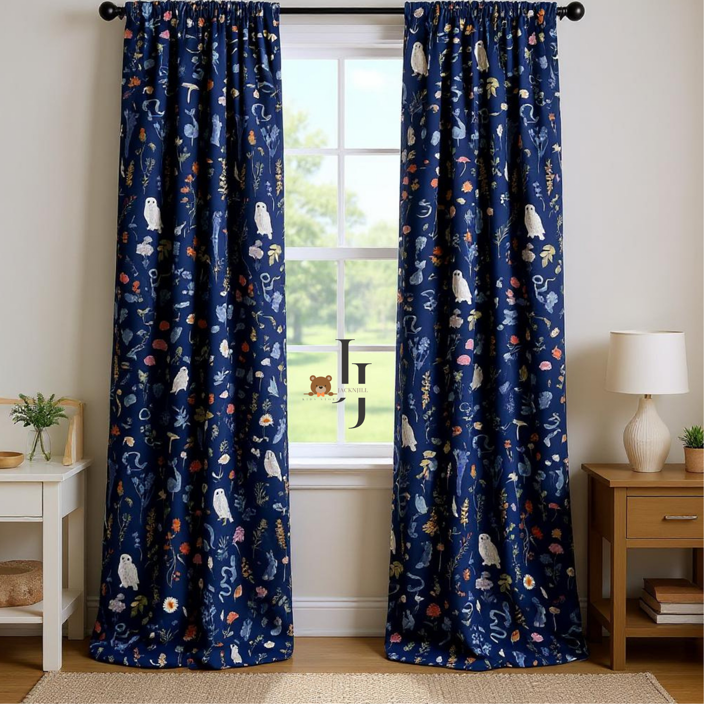 Twilight Trail Blue Jungle Kids Bedsheet-Percale
