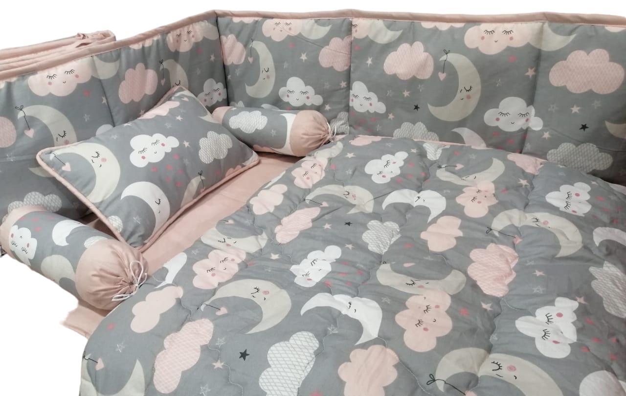 Cute Stars And Clouds Baby Cot Set Z8
